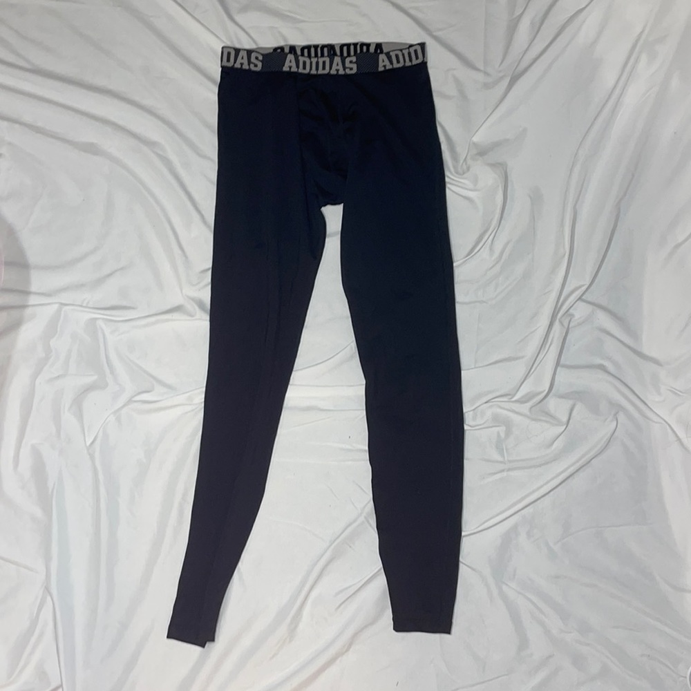 Black Long Johns. Adidas. Men's Small
